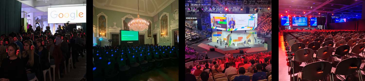 fones de ouvido para eventos corporativos